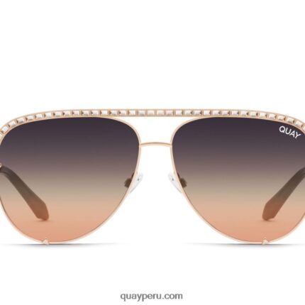 bling clave alta 666Z8T880 rosa dorada/negra se desvanece mujer Quay