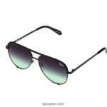 clave alta 666Z8T161 desvanecimiento negro/menta negra hombres Quay - Imagen 2