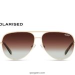 clave alta 666Z8T580 dorado/marrón degradado polarizado hombres Quay