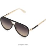 de alto perfil 666Z8T856 oro negro/taupe humo polarizado mujer Quay - Imagen 2