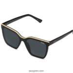 elevar a mismo nivel 666Z8T848 oro negro/humo polarizado mujer Quay - Imagen 2